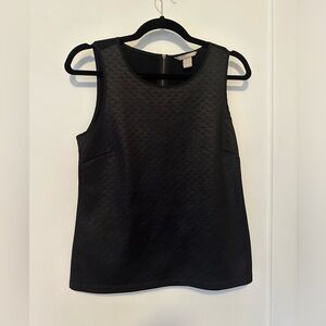 Banana Republic black ‘woven’ sleeveless shell top - size S
